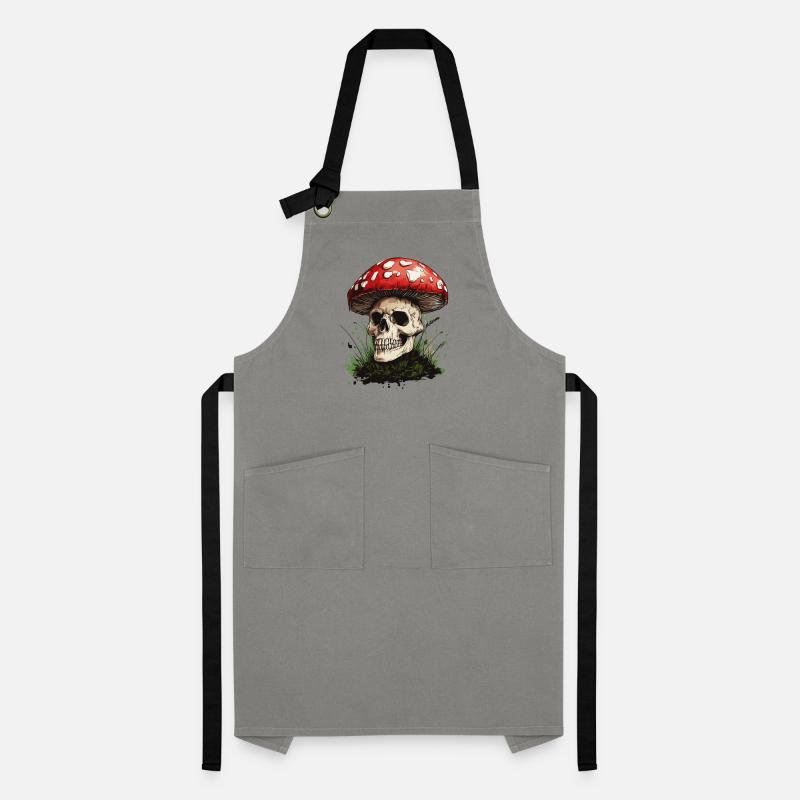 Toadstool Skull Artisan Apron