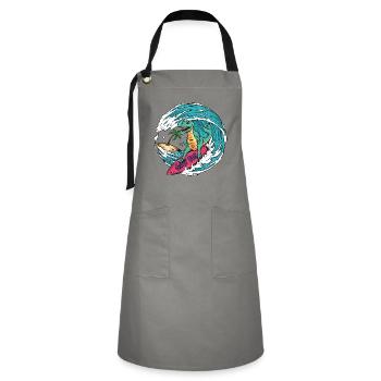Surf T-Rex - Tablier contrasté - gris/noir - Devant - Zoe (177cm)