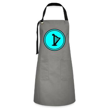 Harp symbol - Artisan Apron - grey/black - Front - Zoe (177cm)