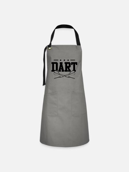 dart darts - Kontrastschürze - Grau/Schwarz