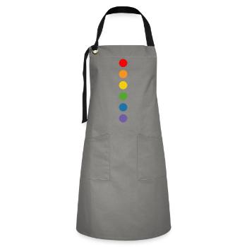 Rainbow rounds - Artisan Apron - grey/black - Front - Zoe (177cm)