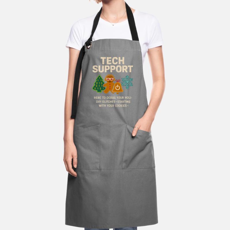 Admin Weihnachtsgeschenk IT Support Debugging Kontrastschürze