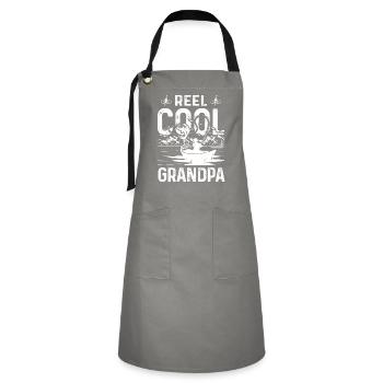 Rolle Cooler Opa - Kontrastschürze - Grau/Schwarz - Vorne - Zoe (177cm)