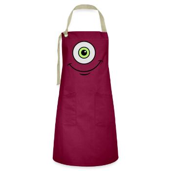 monster eye - Artisan Apron - burgundy / desert sand - Front - Zoe (177cm)