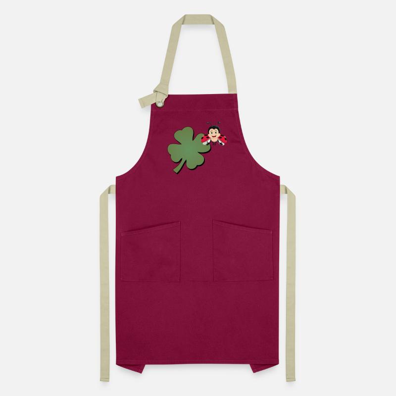 Cloverleaf with Ladybug (ladybug) Artisan Apron