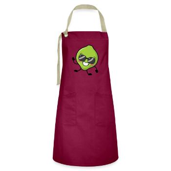Cool lime - Artisan Apron - burgundy / desert sand - Front - Zoe (177cm)
