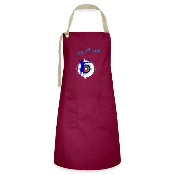 Archery - Artisan Apron - burgundy / desert sand - Front - Zoe (177cm)
