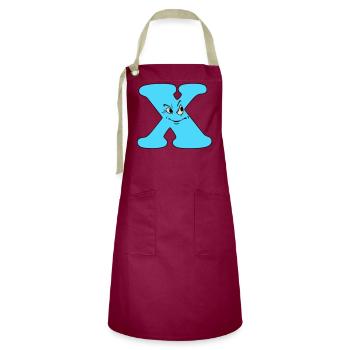 X - Artisan Apron - burgundy / desert sand - Front - Zoe (177cm)