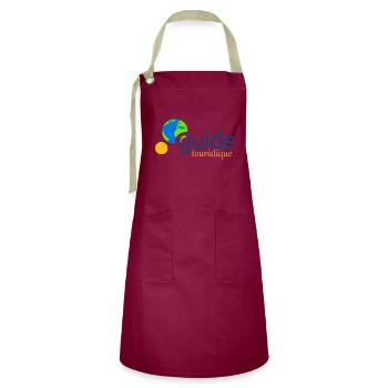Tourist guide - Artisan Apron - burgundy / desert sand - Front - Zoe (177cm)