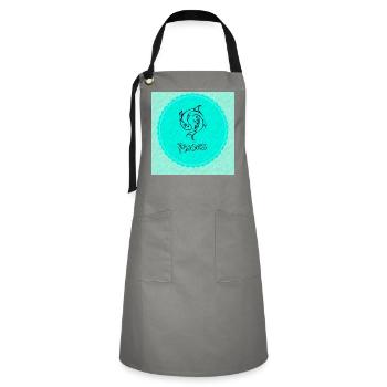 pisces - Artisan Apron - grey/black - Front - Zoe (177cm)