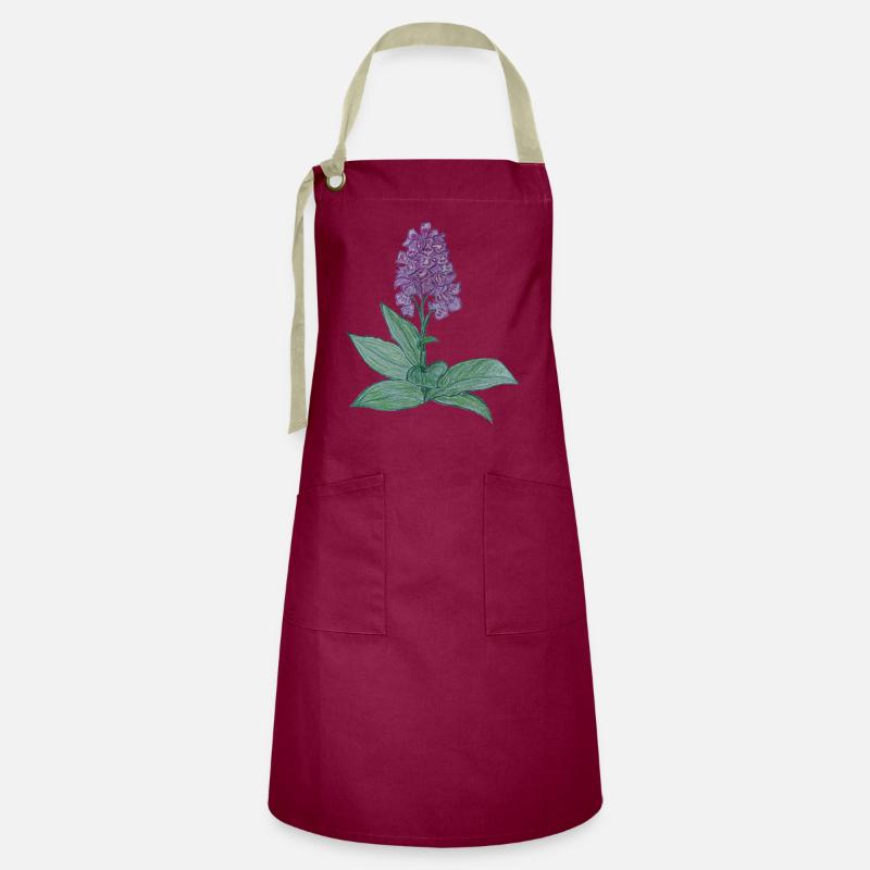 danish orchid - Artisan Apron - burgundy / desert sand