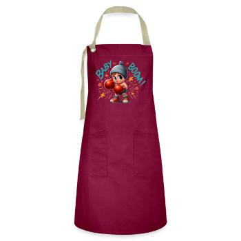 Baby Boom - Artisan Apron - burgundy / desert sand - Front - Zoe (177cm)