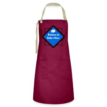 # Throw your mother-in-law - Artisan Apron - burgundy / desert sand - Front - Zoe (177cm)