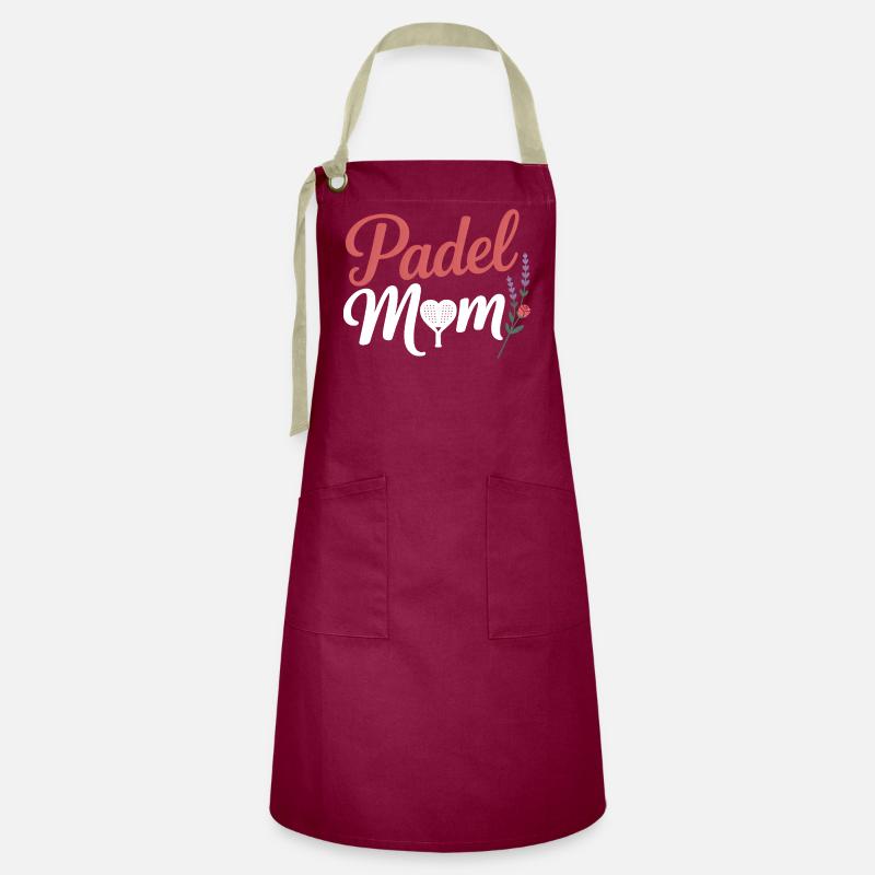 Padel Mom - Artisan Apron - burgundy / desert sand