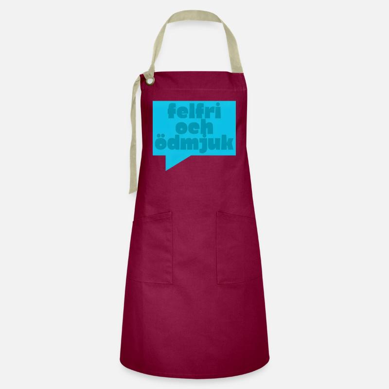 Flawless and humble - Artisan Apron - burgundy / desert sand