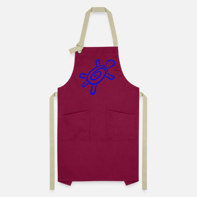 turtle spiral turtle shell pattern cute Artisan Apron