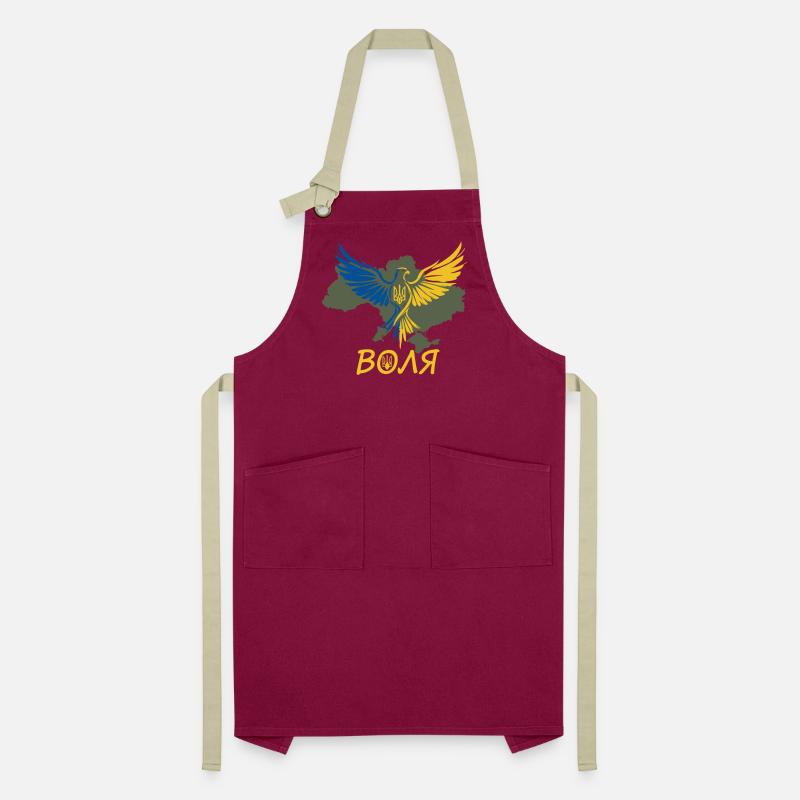 Volya Eagle on Ukraine Map Artisan Apron