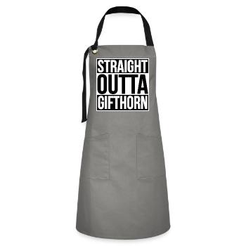 STRAIGHT OUTTA GIFTHORN - Artisan Apron - grey/black - Front - Zoe (177cm)