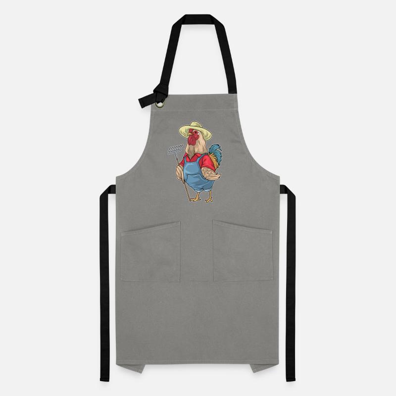 chicken farmer rake farm Artisan Apron