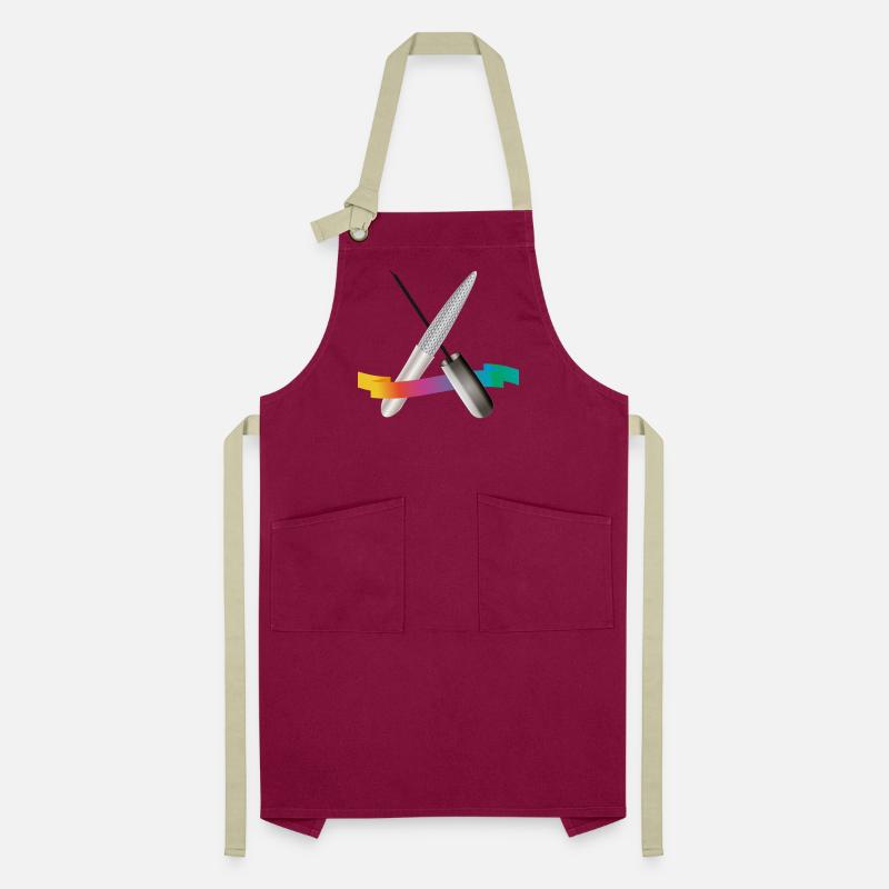 Manicure Tools with Gradient Illustration Artisan Apron