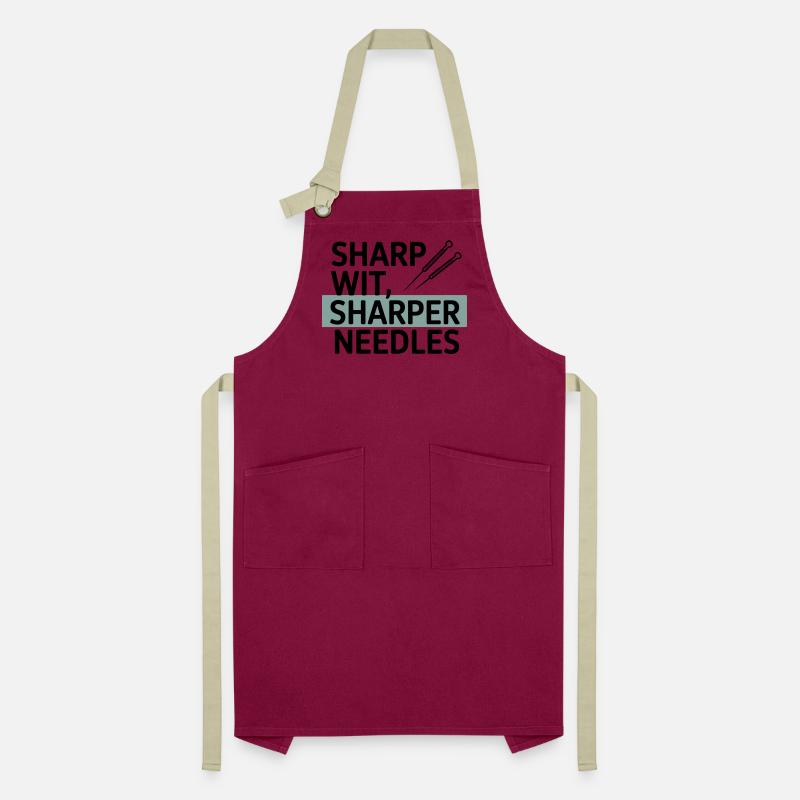 Sharp Wit, Sharper Needles Akupunkteur Beruf Kontrastschürze
