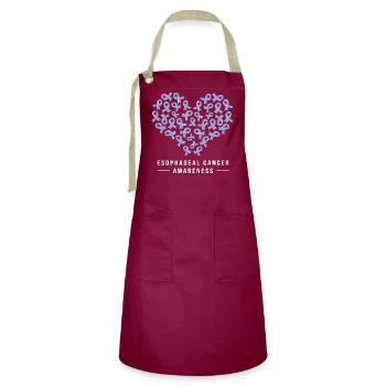 Cancer Esophagus Chemo Cancer Survivor - Artisan Apron - burgundy / desert sand - Front - Zoe (177cm)