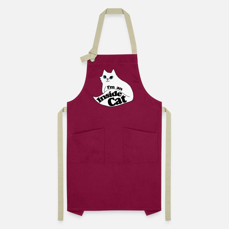 Inside Cat Cartoon Slogan Tee Artisan Apron