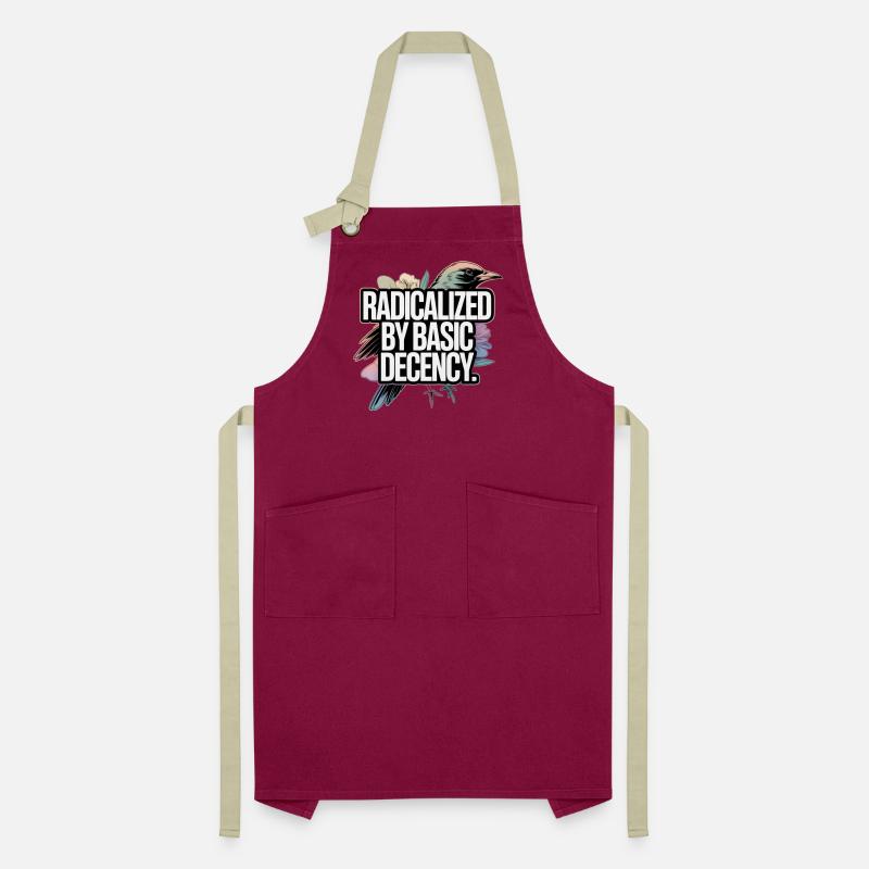 Radicalized by Basic Decency Statement Artisan Apron