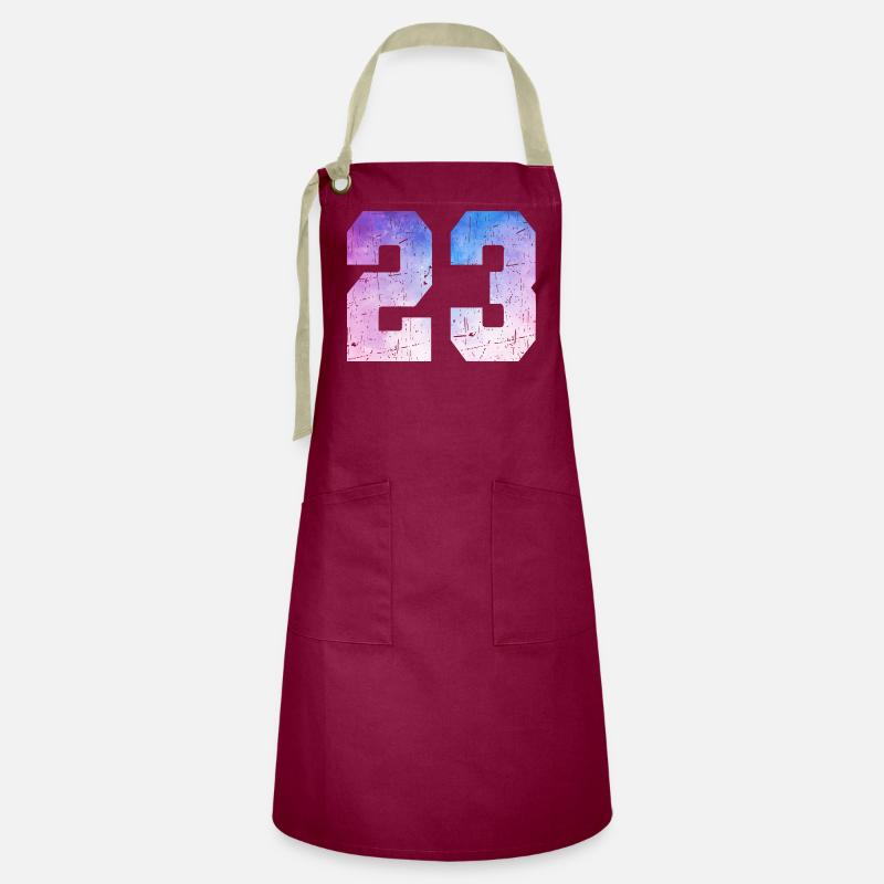 Issue 23 – 23 Years Anniversary Gift - Artisan Apron - burgundy / desert sand