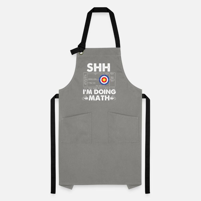 Shh Im Doing Math Curling Curler Humor Artisan Apron