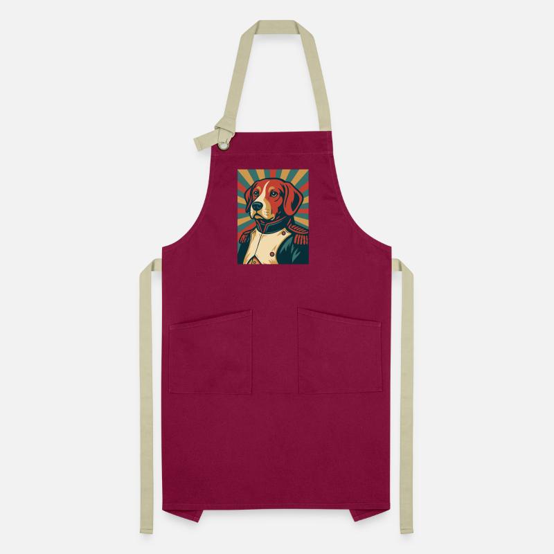 Dog General Retro Poster Style Vintage Design Artisan Apron