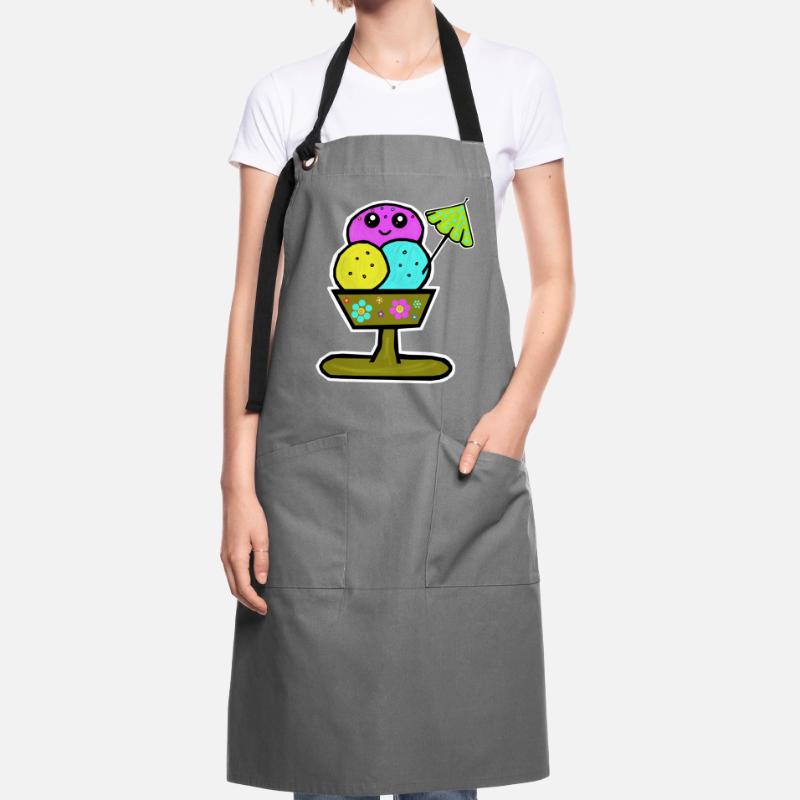 Bunter Eisbecher Eiscreme Eiskreme Eis Artisan Apron