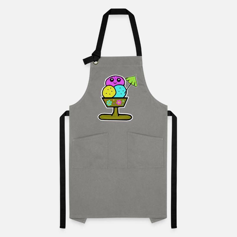 Bunter Eisbecher Eiscreme Eiskreme Eis Artisan Apron