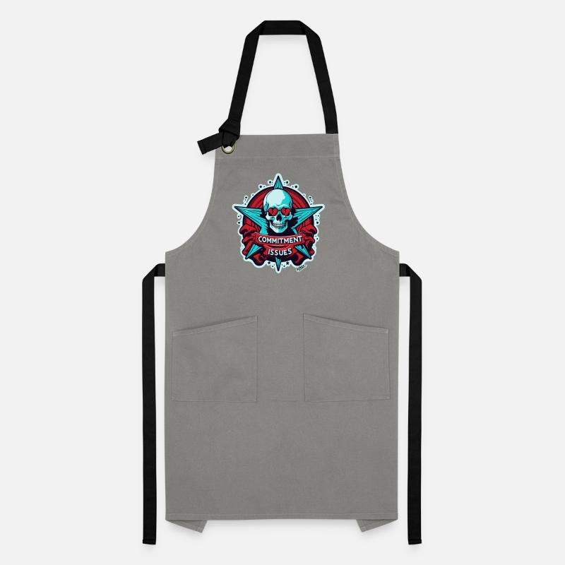 Commitment Issues Skull Badge Artisan Apron