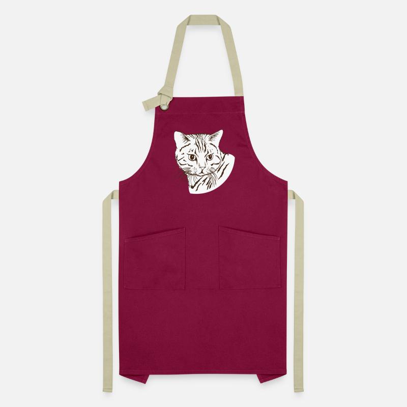 Katze Kontrastschürze