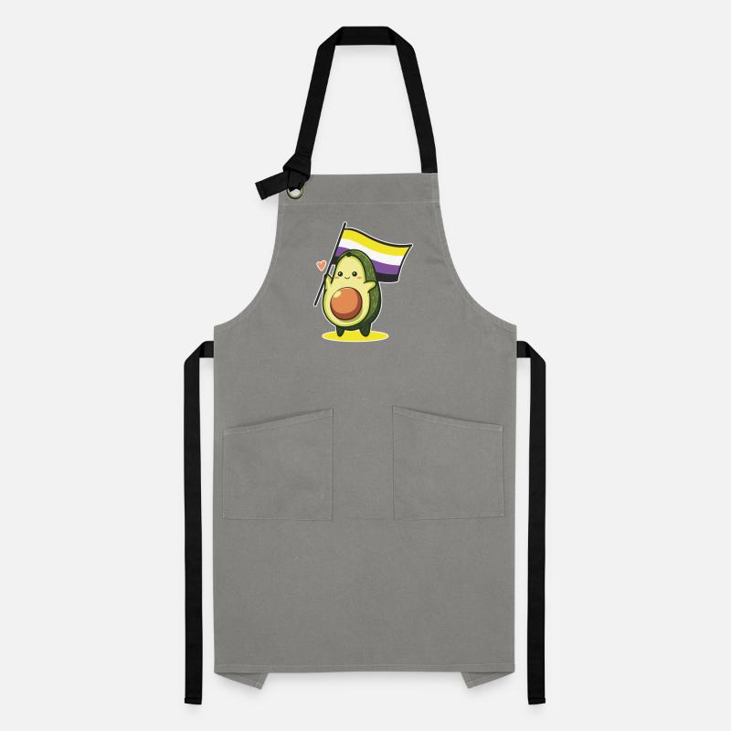 Avocado Nonbinary Flag LGBT Queer CSD Pride Artisan Apron