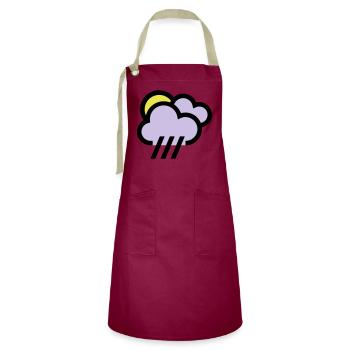 nuageux avec icône de chills icône météo - Tablier contrasté - bordeaux/sable - Devant - Zoe (177cm)