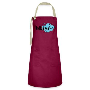 Blasé - Artisan Apron - burgundy / desert sand - Front - Zoe (177cm)