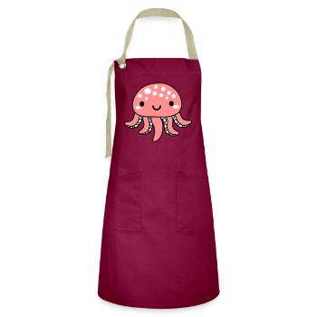 sweet squid - Artisan Apron - burgundy / desert sand - Front - Zoe (177cm)