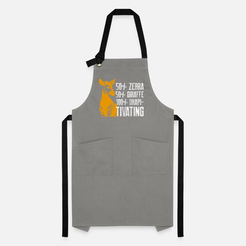 50 per cent zebra 50 giraffe 100 okapitivating Artisan Apron