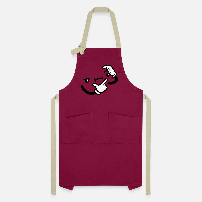 Hand Gesture Thinking Artisan Apron