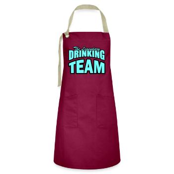 Drinking Team - Artisan Apron - burgundy / desert sand - Front - Zoe (177cm)