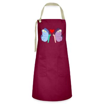 Untitled 133 20220801231619 - Artisan Apron - burgundy / desert sand - Front - Zoe (177cm)