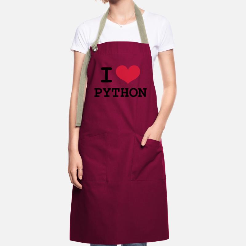 I Love Python [Developer / Geek] Kontrastschürze