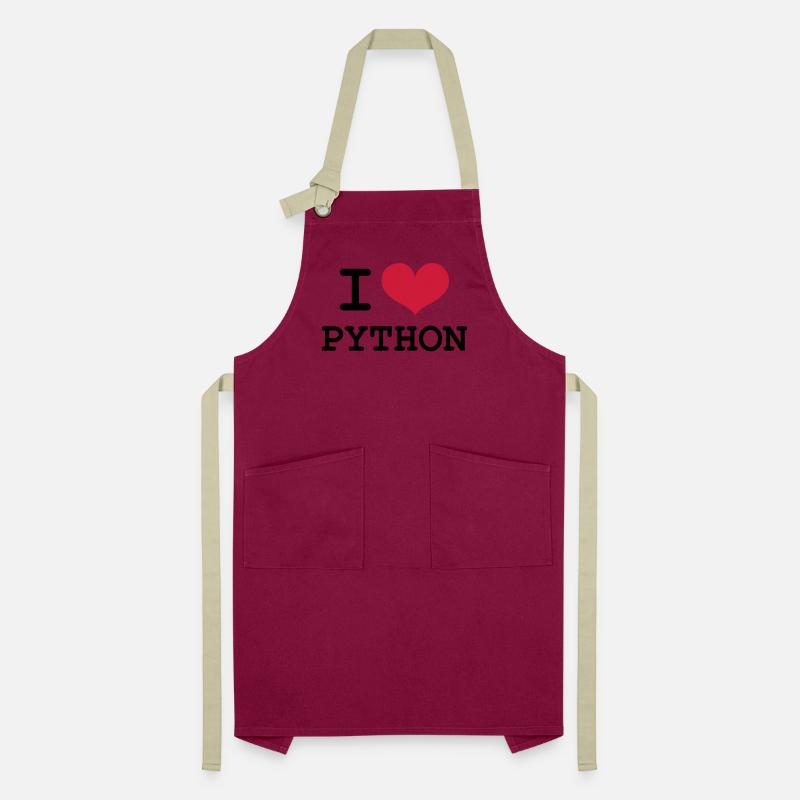 I Love Python [Developer / Geek] Kontrastschürze