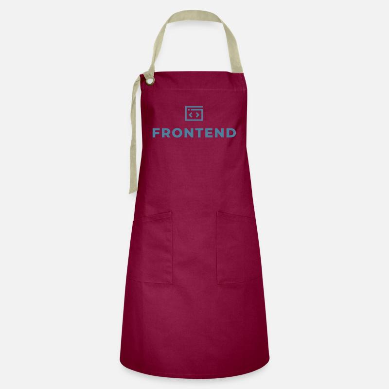 frontend - Artisan Apron - burgundy / desert sand