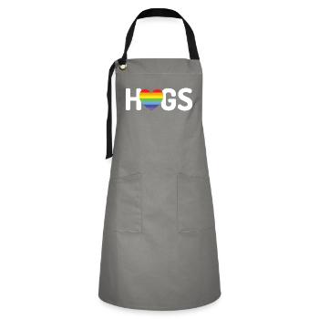 LGBT Hugs - Artisan Apron - grey/black - Front - Zoe (177cm)