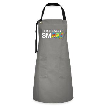 Really SmART 02 - Tablier contrasté - gris/noir - Devant - Zoe (177cm)