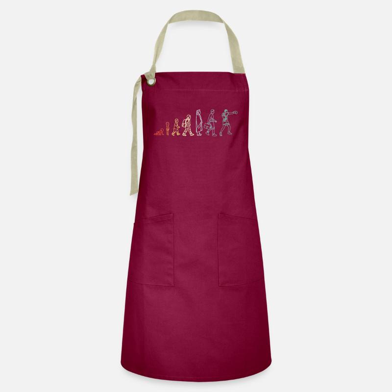 Vintage Boxes Evolution - Artisan Apron - burgundy / desert sand