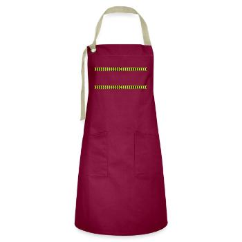 Danger Frame - Artisan Apron - burgundy / desert sand - Front - Zoe (177cm)